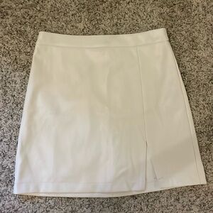 Abercrombie White Vegan Leather Mini Skirt